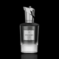 Mind Games Gambit Extrait de Parfum bottle with black and silver gradient design on a black reflective background.