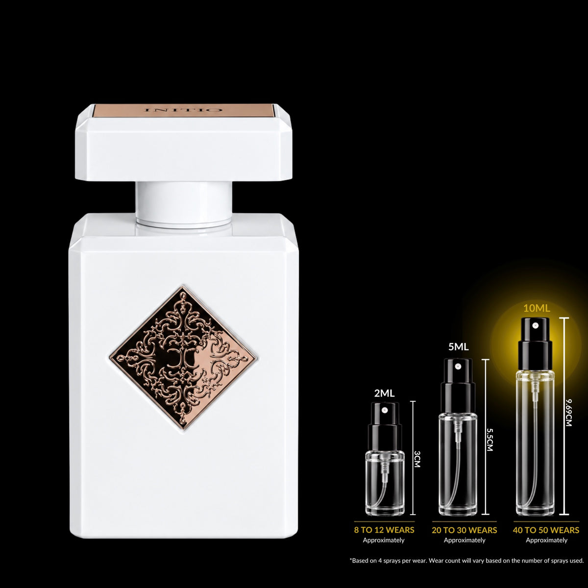 Initio Lift Me Up fragrance bottle with Rare Reserve Group 10ML decant size highlighted