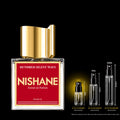 Nishane Hundred Silent Ways Extrait bottle with 2ML fragrance decant size highlighted