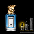 Penhaligon’s The Blazing Mister Sam bottle with 2ML fragrance decant size highlighted
