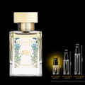 Regalien Dem Extrait source bottle shown with Rare Reserve Group 2ml fragrance decant atomizer. Original retail bottle not included.